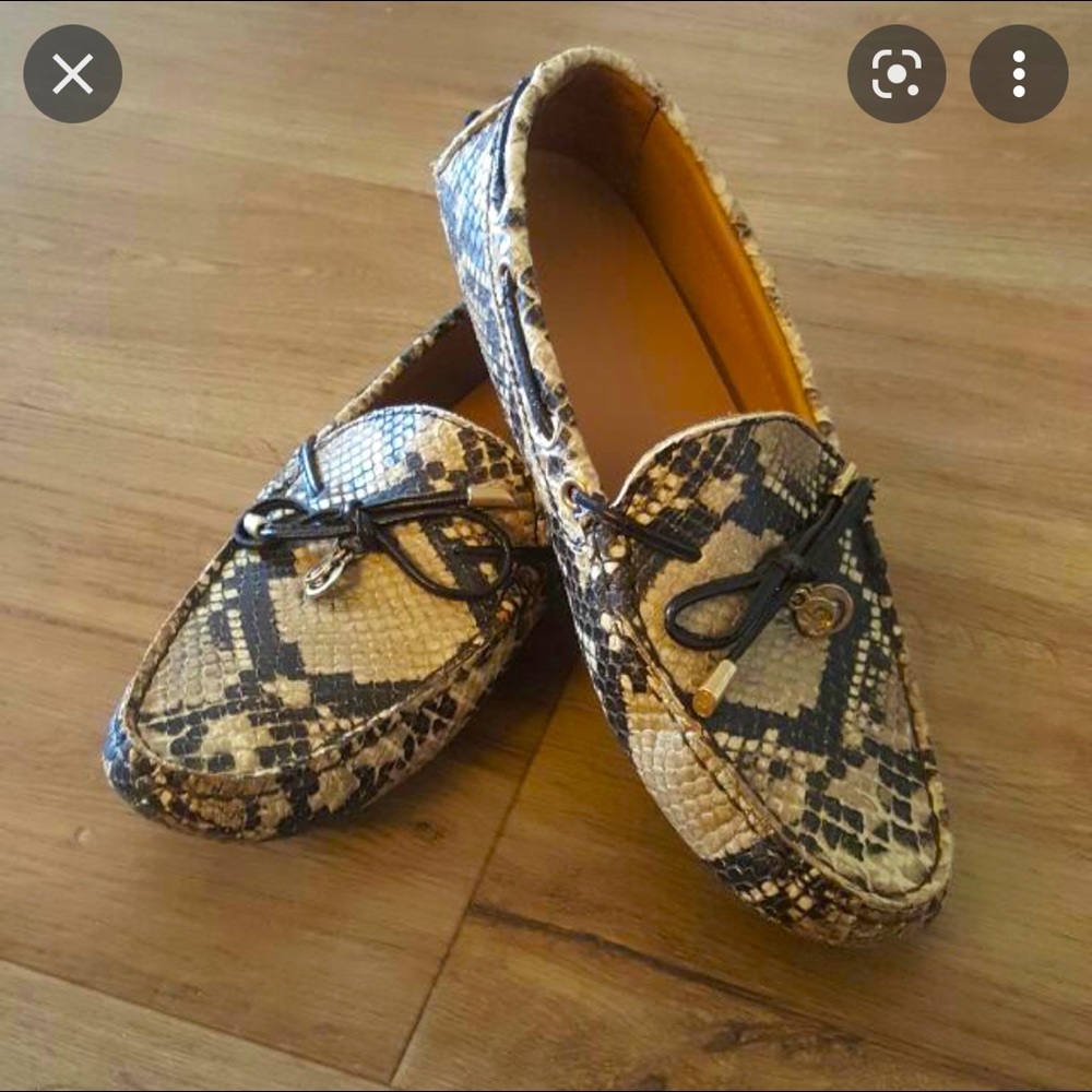 Sacoor Brothers Animal Print Driving Loafers size 36